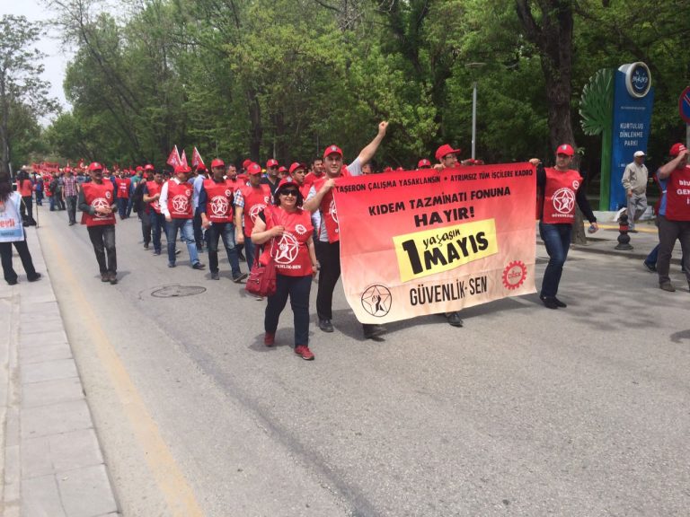 SENDİKAMIZ, “HAYIR! DAHA BİTMEDİ” SLOGANIYLA TAŞERON SİSTEME KARŞI 1 MAYIS’TA ALANLARDAYDI